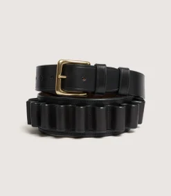 Gun Covers, Cartridge Bags & Belts|Purdey 12 Gauge Bridle Leather Cartridge Belt In Dark Brown