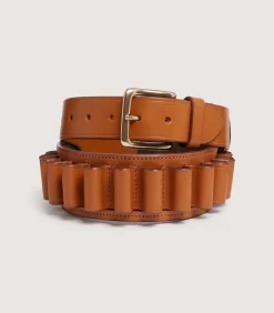 Gun Covers, Cartridge Bags & Belts|Purdey 20 Gauge Bridle Leather Cartridge Belt In Tan