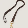 Dog & Falcon Accessories|Purdey Braided Leather Dog Lead in Dark Brown