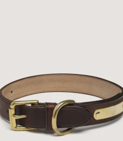 Dog & Falcon Accessories|Purdey Bridle Leather Dog Collar In Brown.