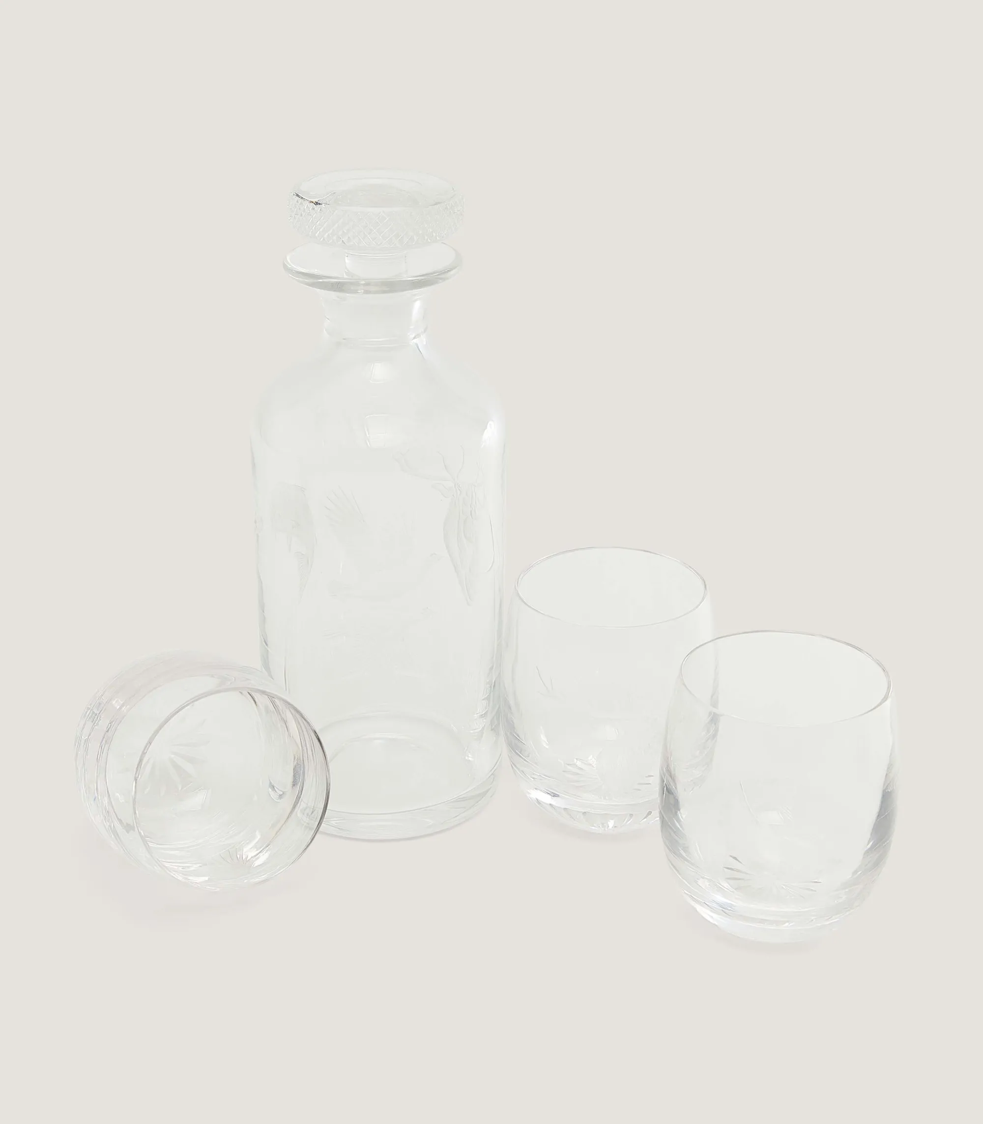 Flask & Drinks Accessories|Purdey Copper Wheel Engraved Macnab Challenge Crystal Decanter