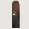 Leather Goods|Purdey Cutlery Set in Dark Brown
