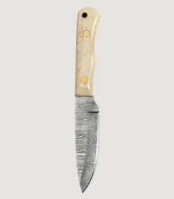 Knives|Purdey Damascus Hunting Knife In Camel Bone