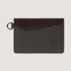 Leather Goods|Purdey Featherburst Card Holder With D Ring In Dark Brown