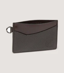 Leather Goods|Purdey Featherburst Card Holder With D Ring In Dark Brown