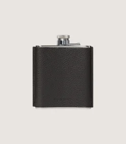 Flask & Drinks Accessories|Purdey Grain Leather Hip Flask In Olive Green