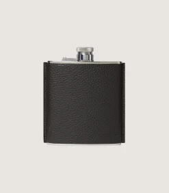 Flask & Drinks Accessories|Purdey Grain Leather Hip Flask In Olive Green