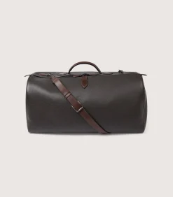 Leather Goods|Purdey Leather Duffle Holdall Loader In Dark Brown