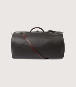 Leather Goods|Purdey Leather Duffle Holdall Loader In Dark Brown