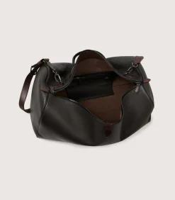 Leather Goods|Purdey Leather Duffle Holdall Loader In Dark Brown