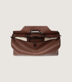 Leather Goods|Purdey Leather Holdall Suiter Decoy in Cognac