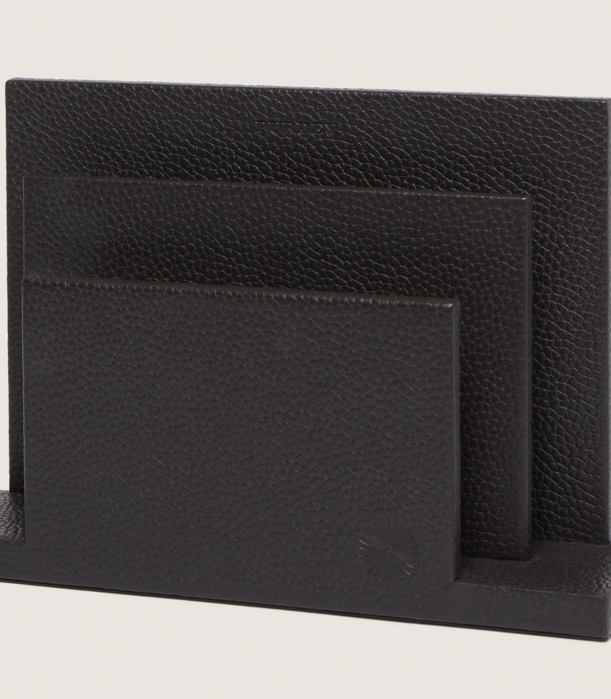 Leather Goods|Purdey Letter Tray in Dark Brown