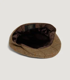 Hats & Caps|Hats & Caps|Purdey Litton Short Peak Tweed Flat Cap In Morar