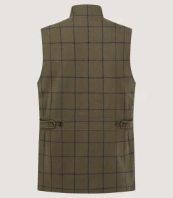 Sporting Vests & Gilets|Purdey Men's Cashmere Tweed High Collar Sporting Vest in Rannoch