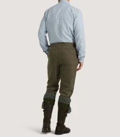 Shirts & Polos|Purdey Men's Cotton Cashmere Sporting Shirt In Loch Blue