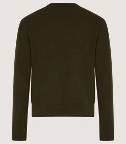 Knitwear|Purdey Men's Ensay British Outdoor V Neck Jumper in Loden