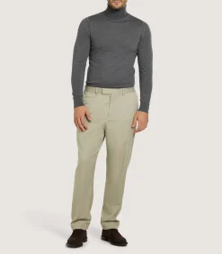 Knitwear|Purdey Men's Extra Fine Worsted Cashmere Seamless Turtleneck In Flannel Grey