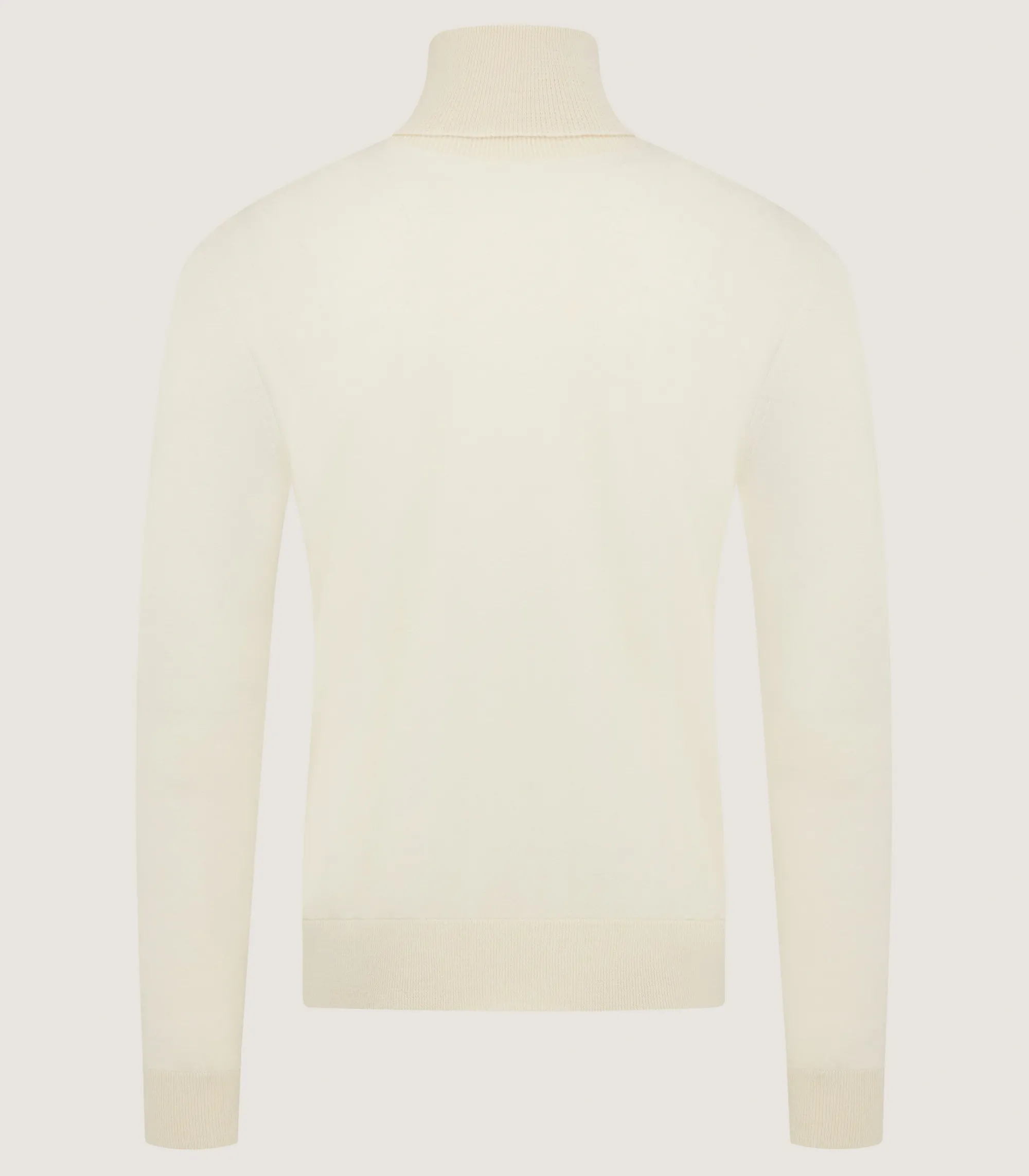 Knitwear|Purdey Men's Extra Fine Worsted Cashmere Seamless Turtleneck In Ivory