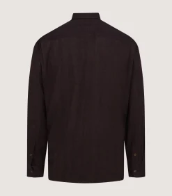 Shirts & Polos|Purdey Men's Herringbone Double Pocket Shirt In Walnut