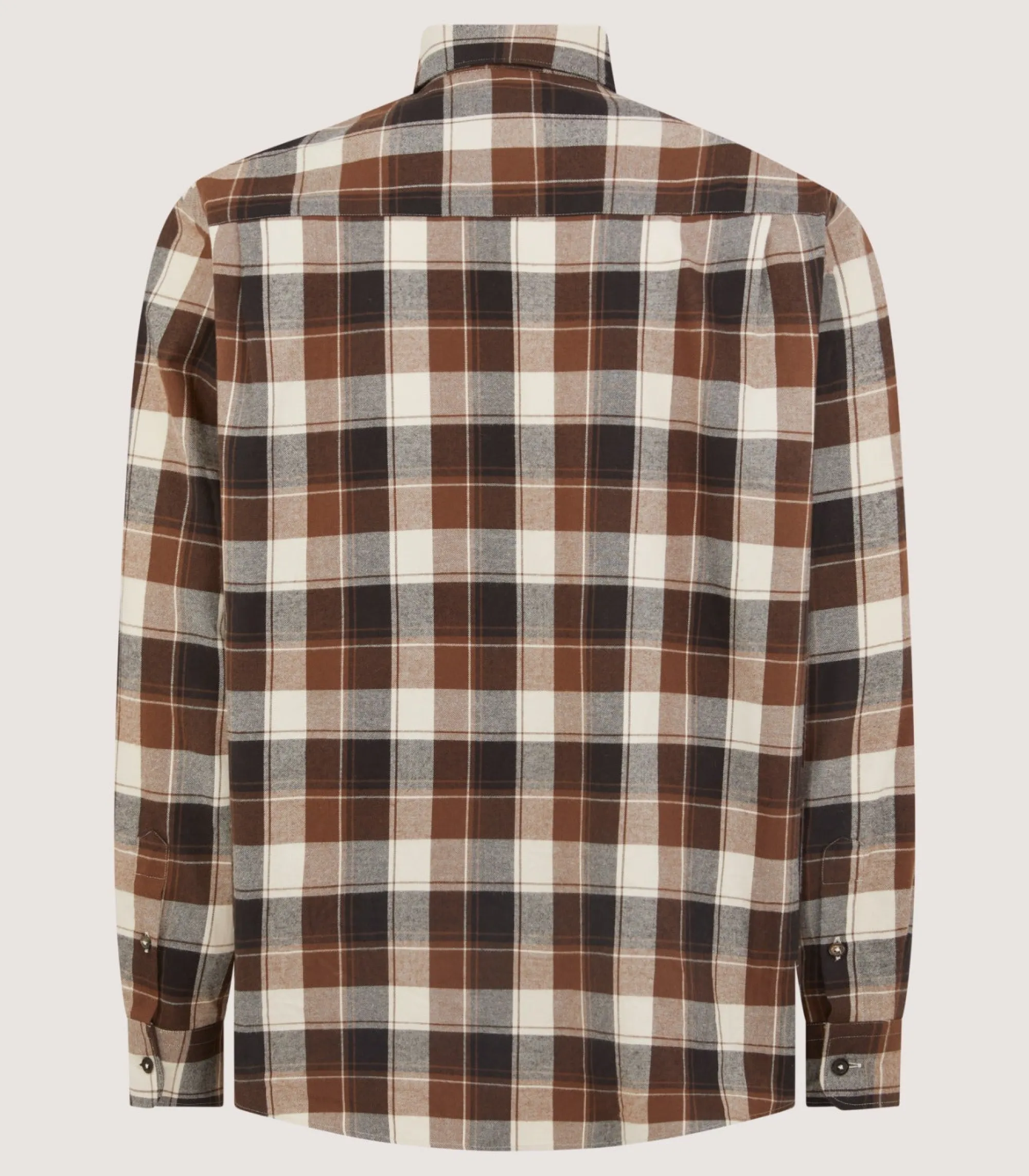 Shirts & Polos|Purdey Men's Large Flannel Check Shirt in Walnut