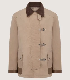 Outerwear|Purdey Men's Latch Coat In Khaki
