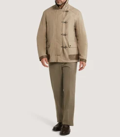 Outerwear|Purdey Men's Latch Coat In Khaki