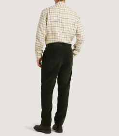 Shirts & Polos|Purdey Men's Linen Flannel Tattersall Sporting Shirt