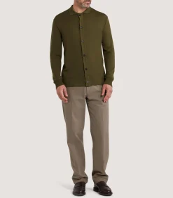 Shirts & Polos|Knitwear|Purdey Men's Loden Audley Long Sleeve Polo