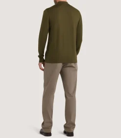 Shirts & Polos|Knitwear|Purdey Men's Loden Audley Long Sleeve Polo