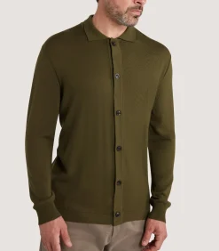 Shirts & Polos|Knitwear|Purdey Men's Loden Audley Long Sleeve Polo