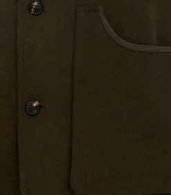 Sporting Vests & Gilets|Purdey Men's Loden High Collar Sporting Vest in Loden