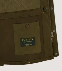 Outerwear|Field Coats|Purdey Men's Loden Raglan Field Coat in Loden