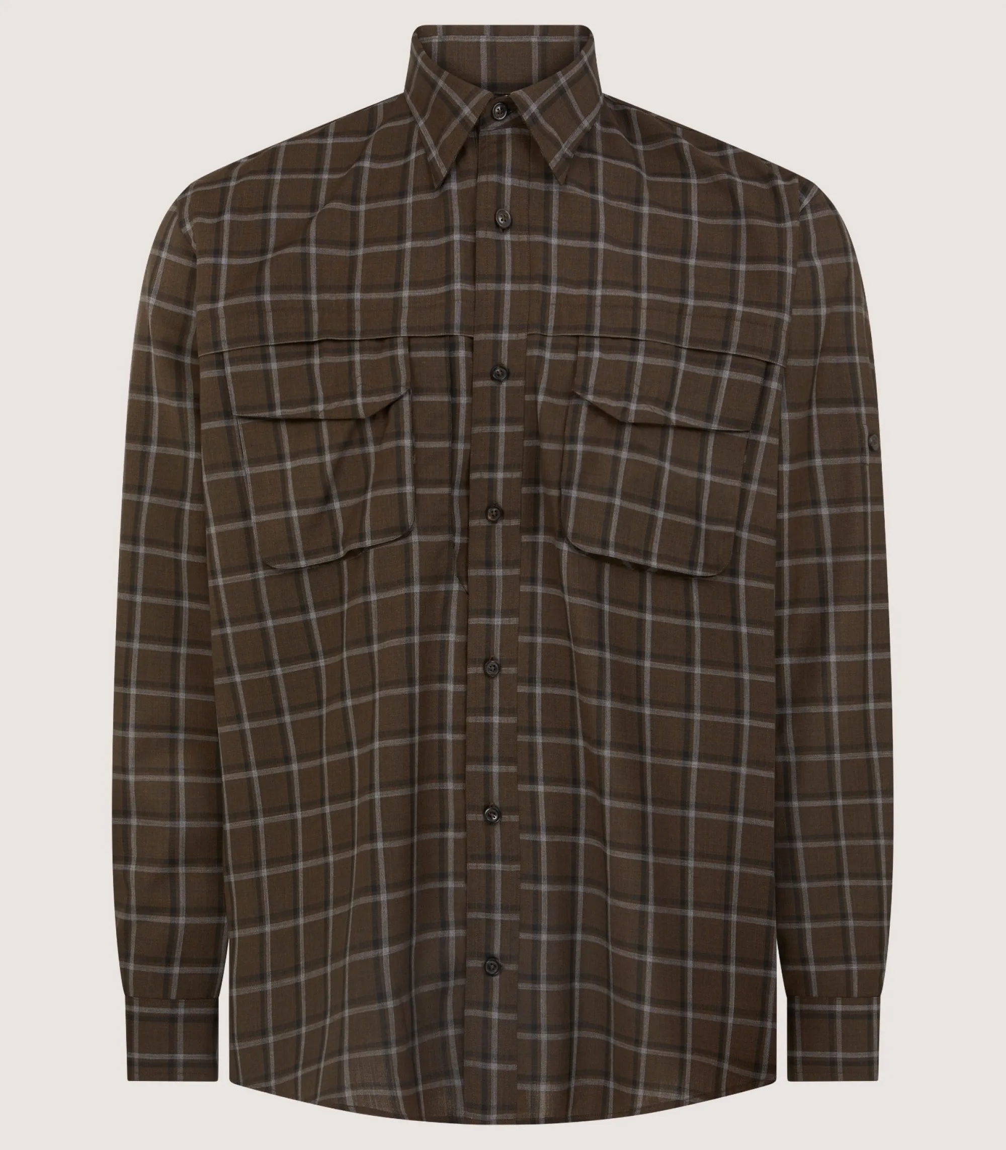 Shirts & Polos|Purdey Men's Merino Field Shirt in Loden