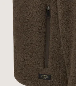 Fleece & Jackets|Outerwear|Purdey Men's Merino Lux Fleece Jacket In Walnut