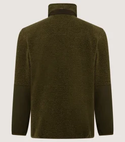 Fleece & Jackets|Fleece & Jackets|Purdey Men's Merino Lux Half Zip Sporting Fleece In Lichen