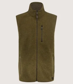 Fleece & Jackets|Sporting Vests & Gilets|Purdey Men's Merino Fleece Gilet In Lichen