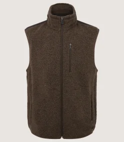 Fleece & Jackets|Sporting Vests & Gilets|Purdey Men's Merino Fleece Gilet In Walnut