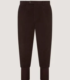 Trousers & Breeks|Purdey Men's Moleskin Breeks - Storm Cuff In Rouge Brown