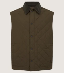 Sporting Vests & Gilets|Purdey Men's Padded Gilet In Dark Olive
