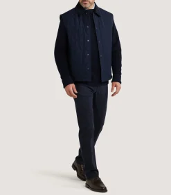 Sporting Vests & Gilets|Purdey Men's Padded Gilet In Navy