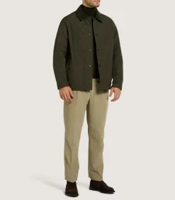 Outerwear|Purdey Men's Padded Jacket In Dark Olive