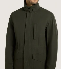 Outerwear|Purdey Men's Range Coat in Dark Olive