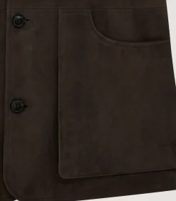 Sporting Vests & Gilets|Purdey Men's Suede Sporting Vest in Walnut