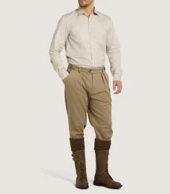 Trousers & Breeks|Purdey Men's Summer Breeks In Dark Taupe