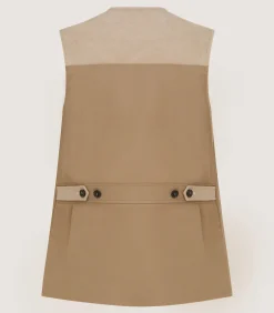 Sporting Vests & Gilets|Purdey Men's Summer Cotton Sporting Vest In Dark Taupe