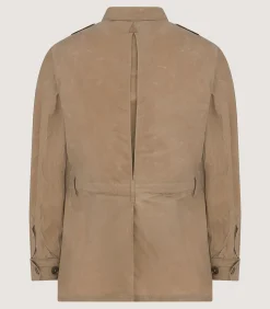 Fleece & Jackets|Purdey Men's Summer Dry Wax Safari Jacket In Taupe