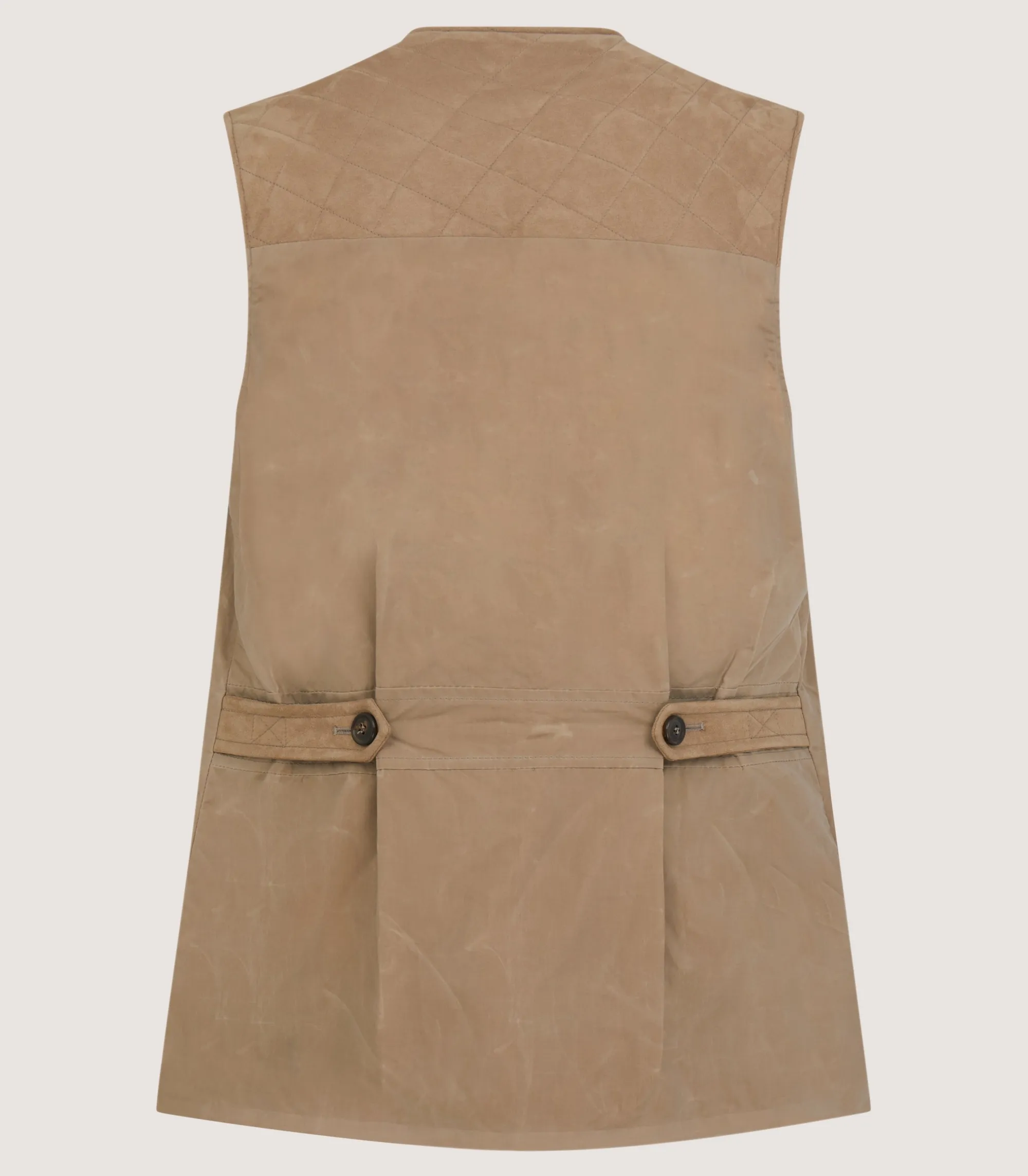 Sporting Vests & Gilets|Purdey Men's Summer Dry Wax Sporting Vest In Taupe
