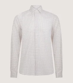 Shirts & Polos|Purdey Men's Summer Sporting Tattersall Double Cuff Shirt