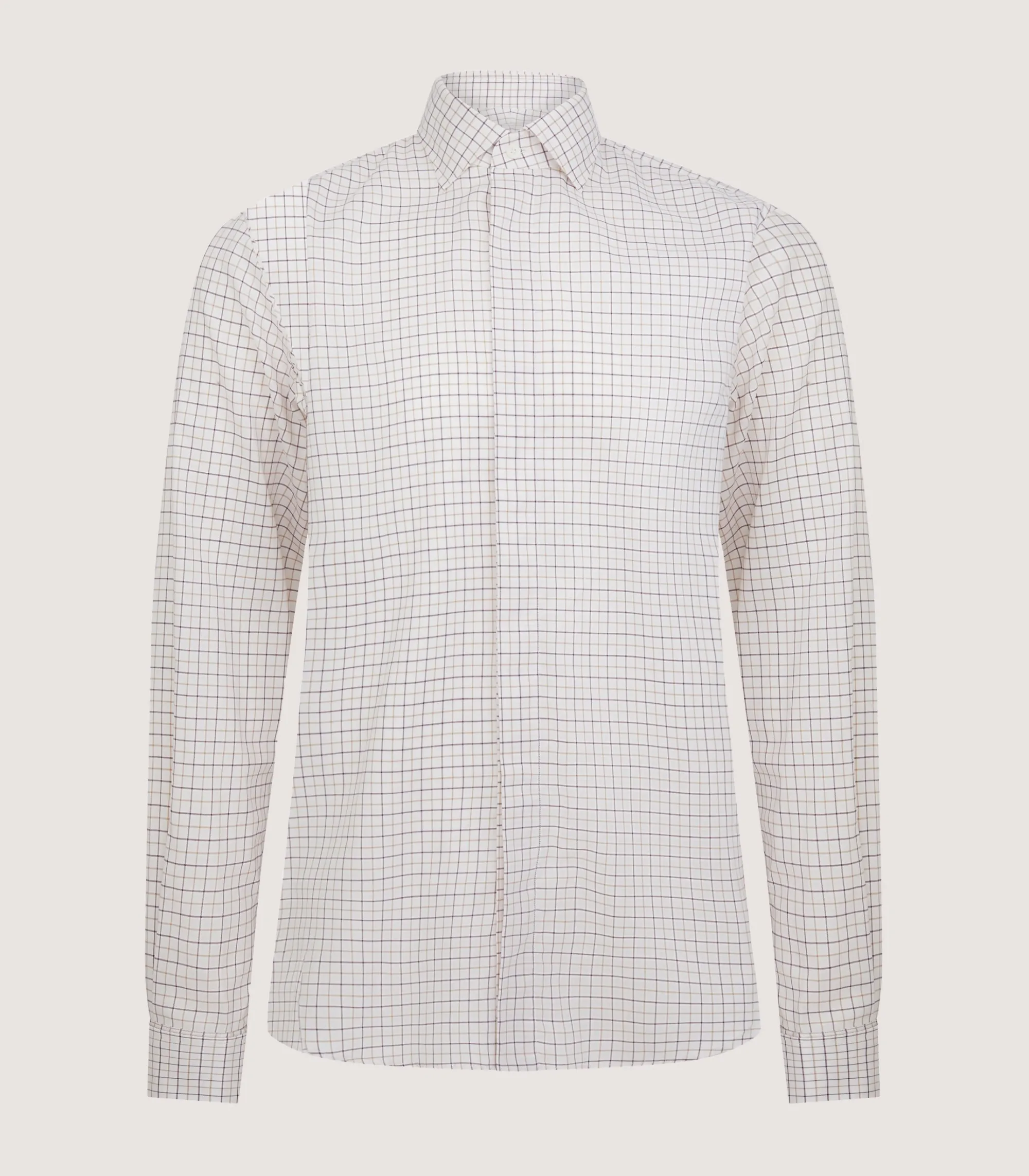 Shirts & Polos|Purdey Men's Summer Sporting Tattersall Double Cuff Shirt