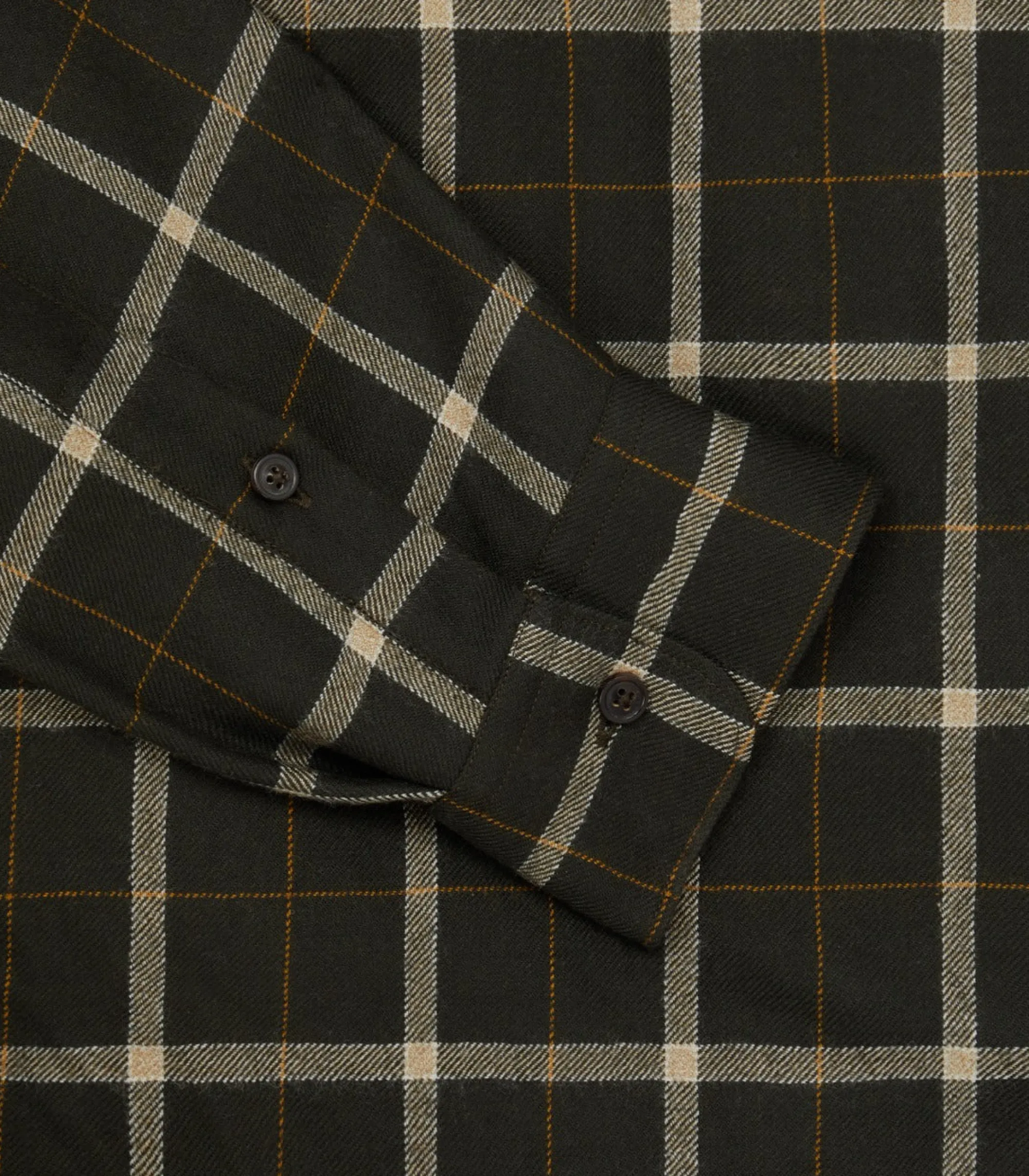 Shirts & Polos|Purdey Men's Tartan Flannel Shirt in Dark Olive